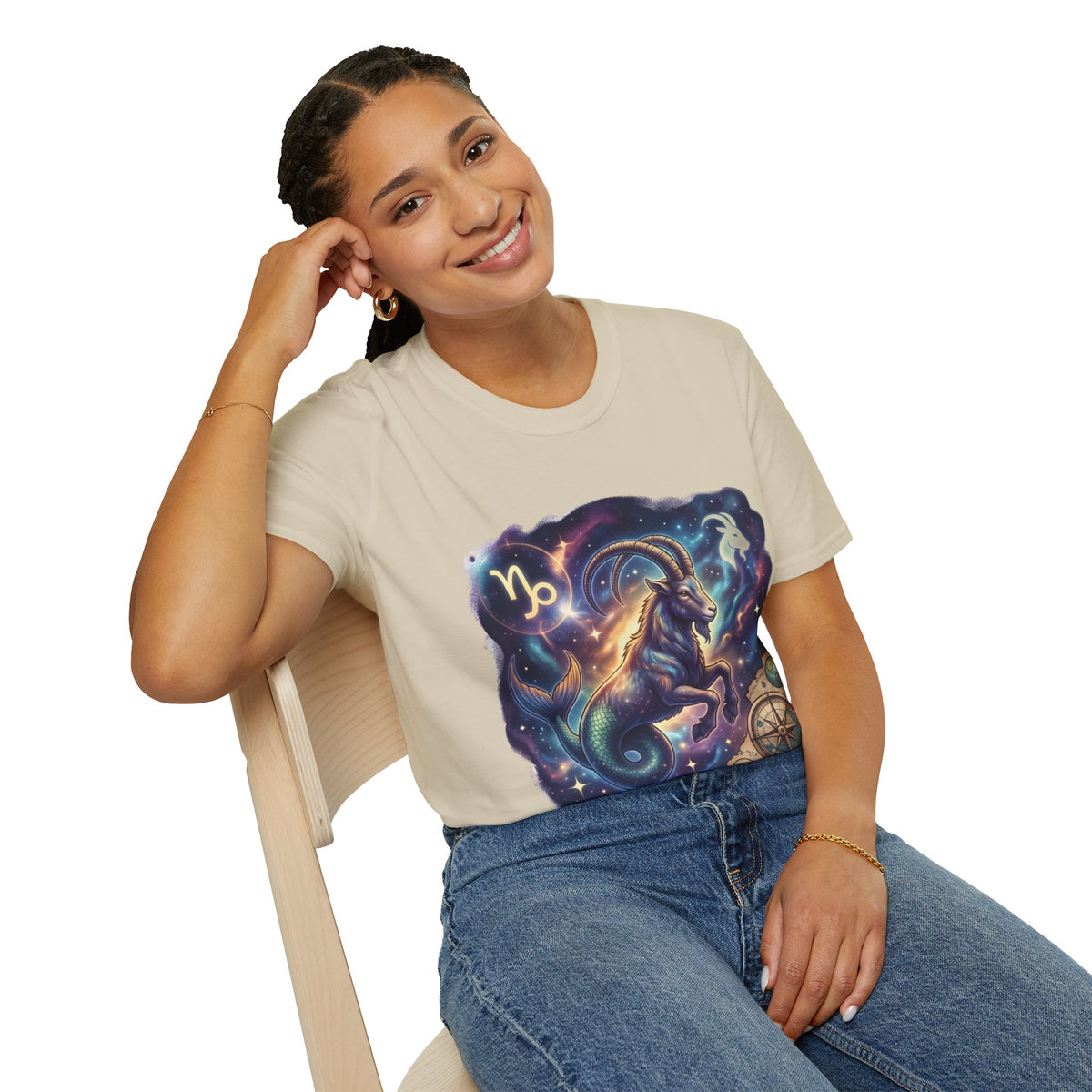 Capricorn Zodiac T-Shirt — Celestial Goat Astrology Tee