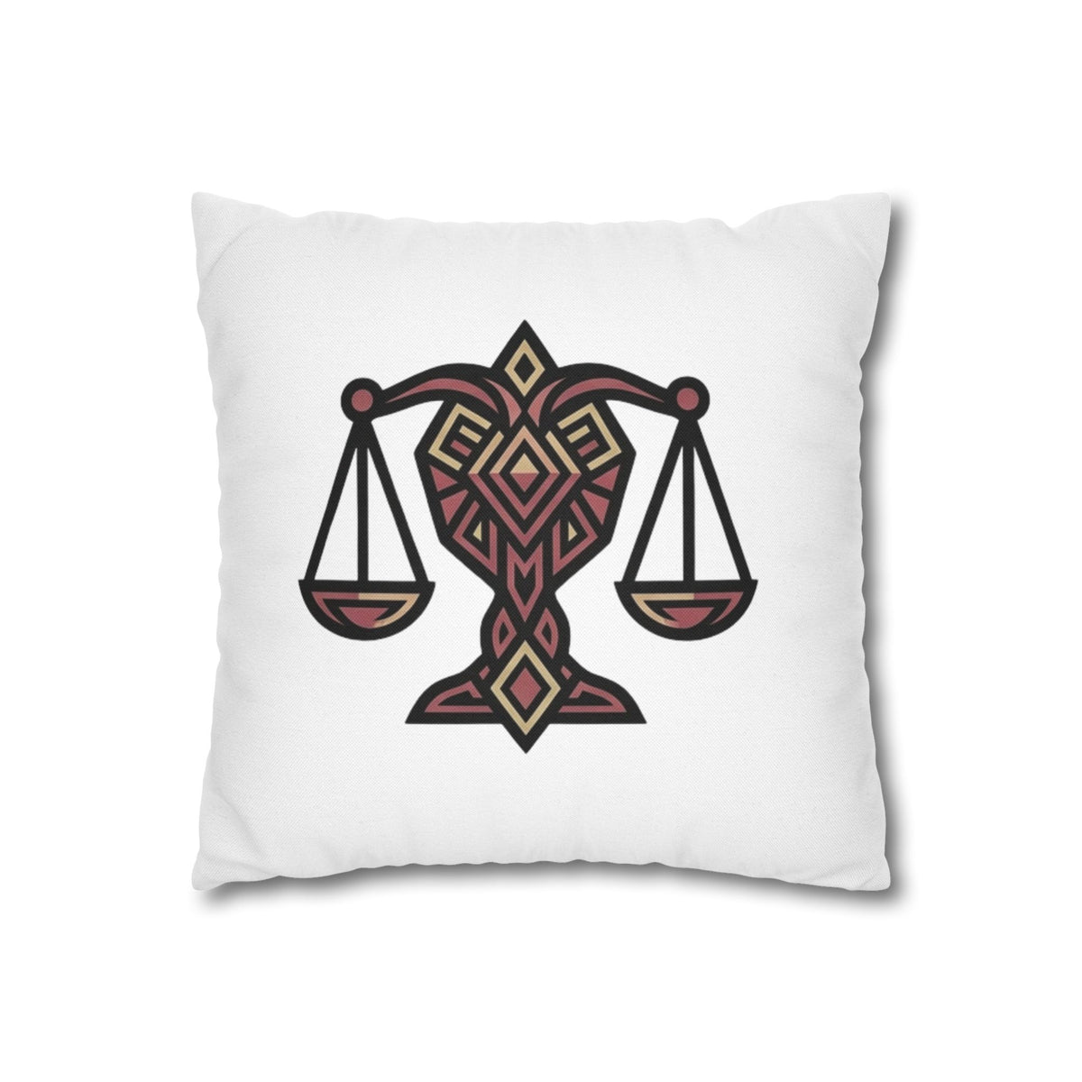Libra Scales Decorative Pillowcase – Zodiac Balance Throw Pillow Cover