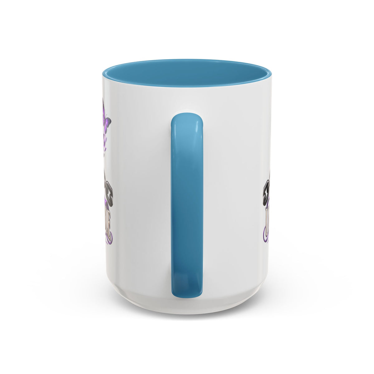 Unbreakable Purple Ribbon Coffee Mug —Domestic Violence Awareness Support Accent Mug