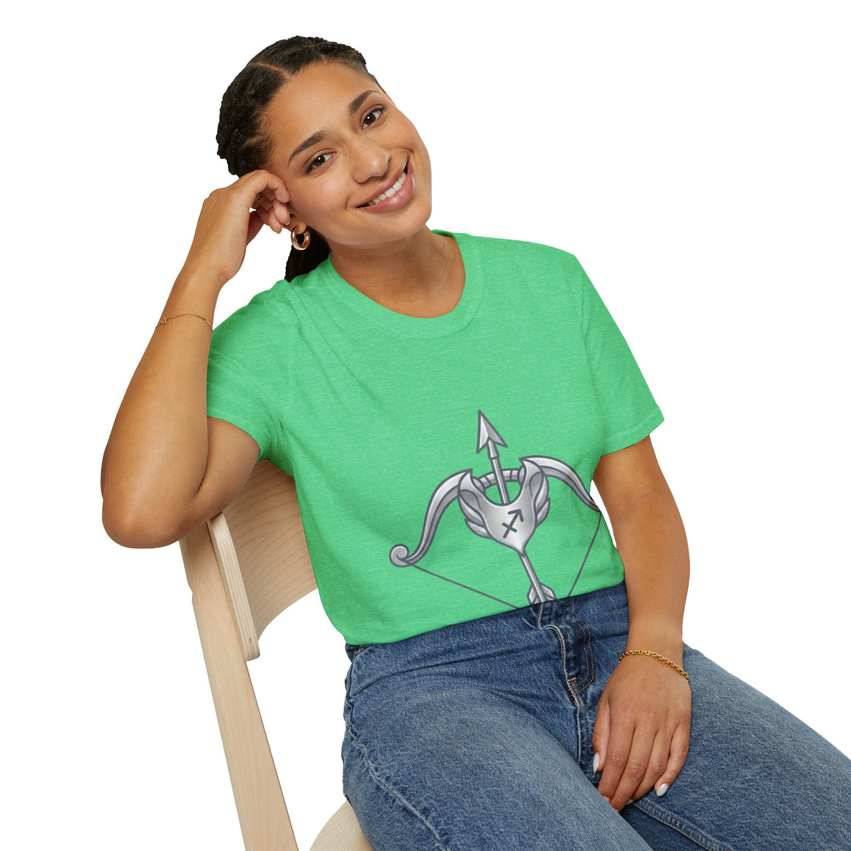 Arrow Heart T-Shirt — Minimal Cupid Bow & Arrow Design