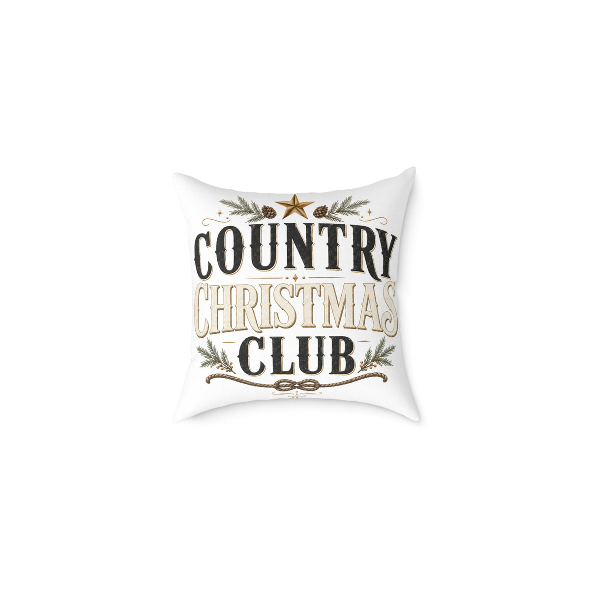 Country Christmas Club Pillow