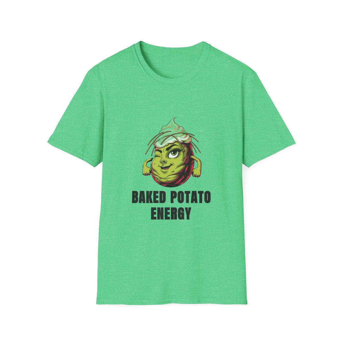 Baked Potato Energy T-Shirt — Funny Green Spud Graphic Tee - Trending Now - August 2026
