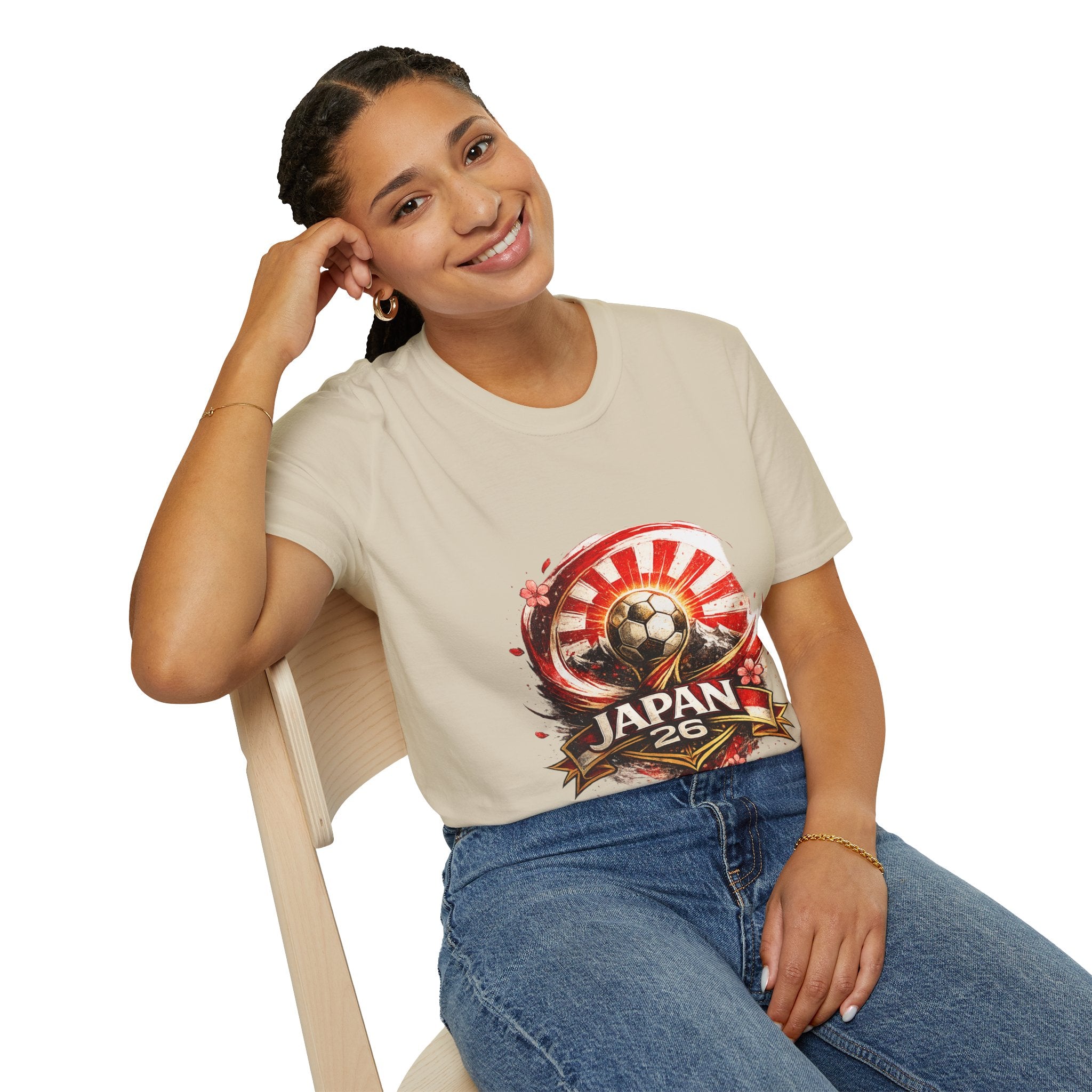 Japan Soccer T‑Shirt — Rising Sun Football Graphic