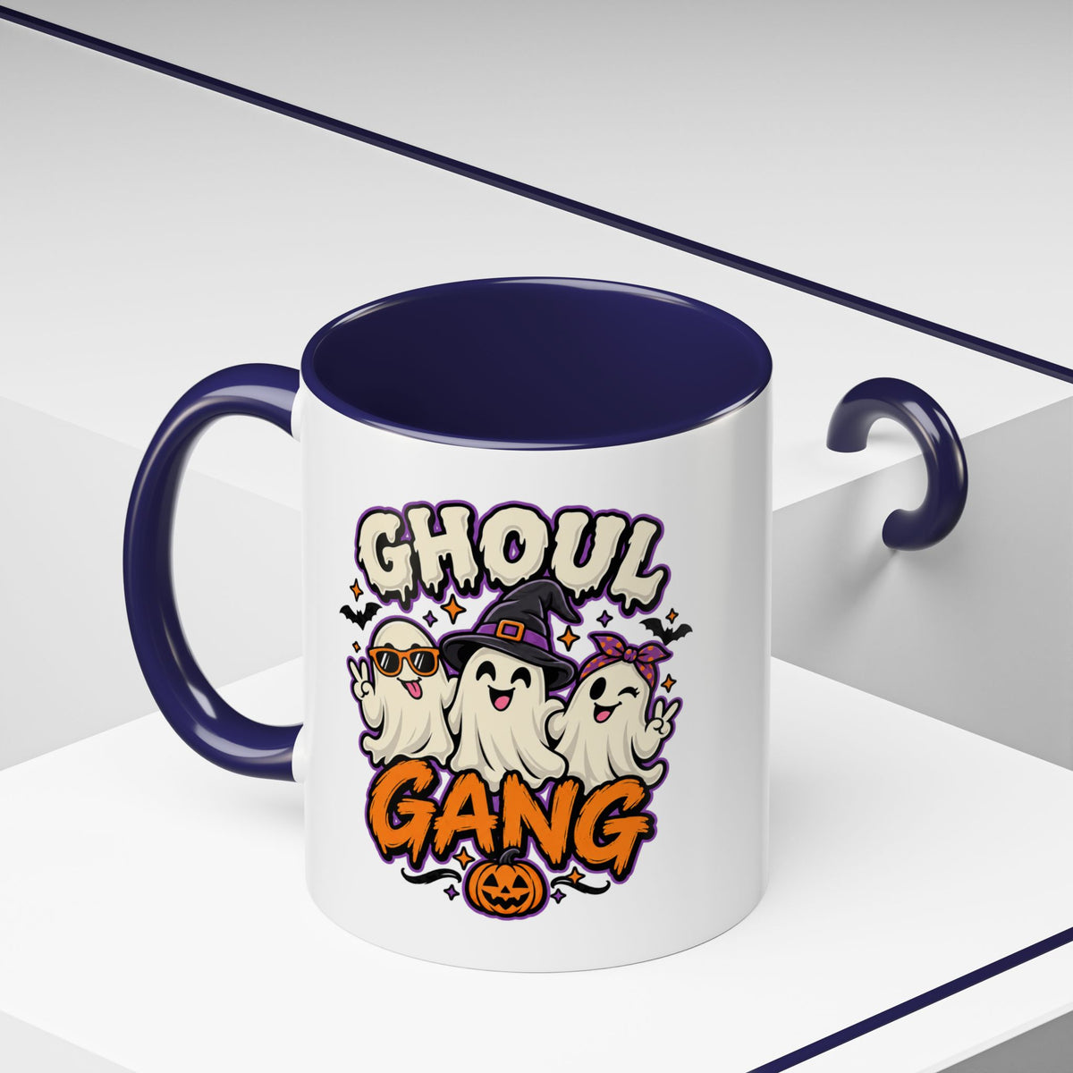 Ghoul Gang Coffee Mug — Cute Halloween Ghosts Accent Mug (11/15oz)