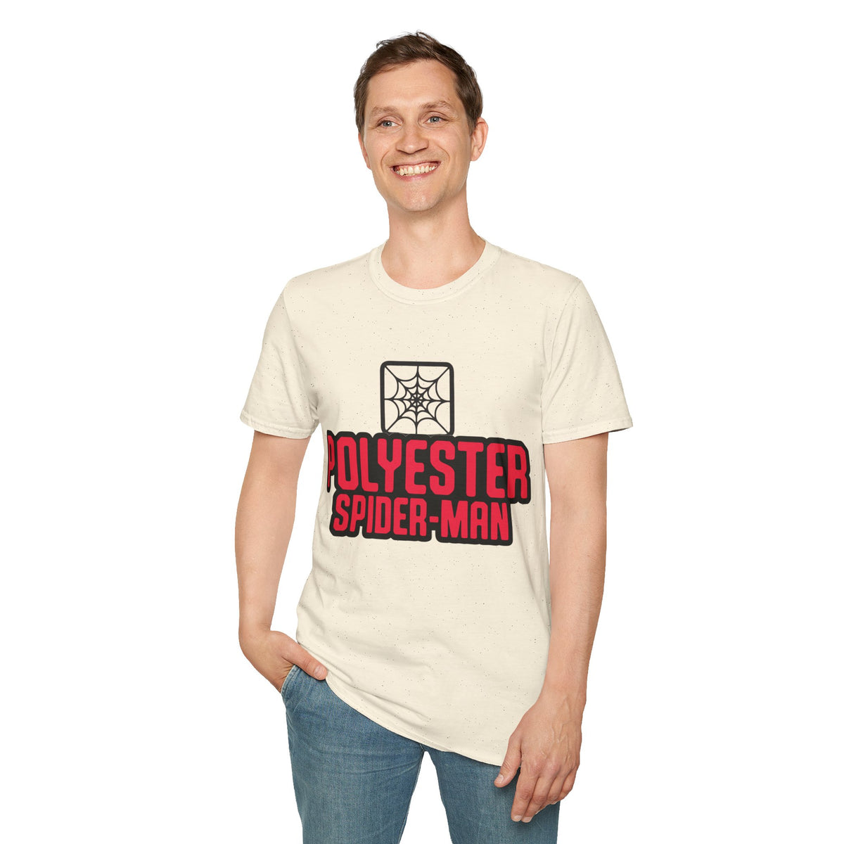 Spider-Man Polyester Graphic Tee — Bold Retro Logo Spiderweb T-Shirt - Trending Now - August 2026