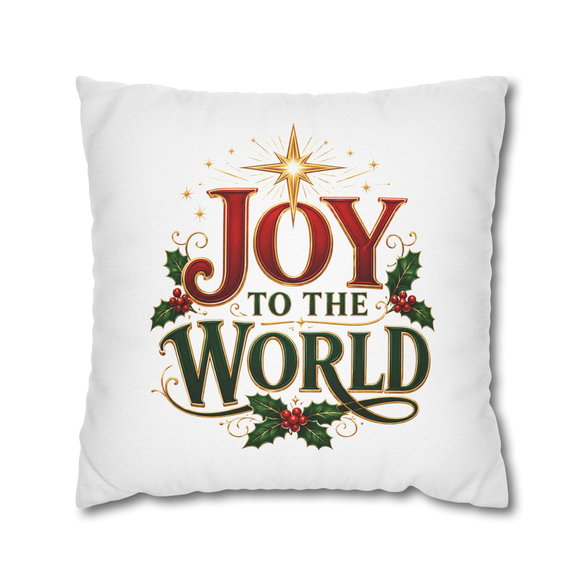 Christmas Pillowcase Joy to the World Christmas Pillowcase