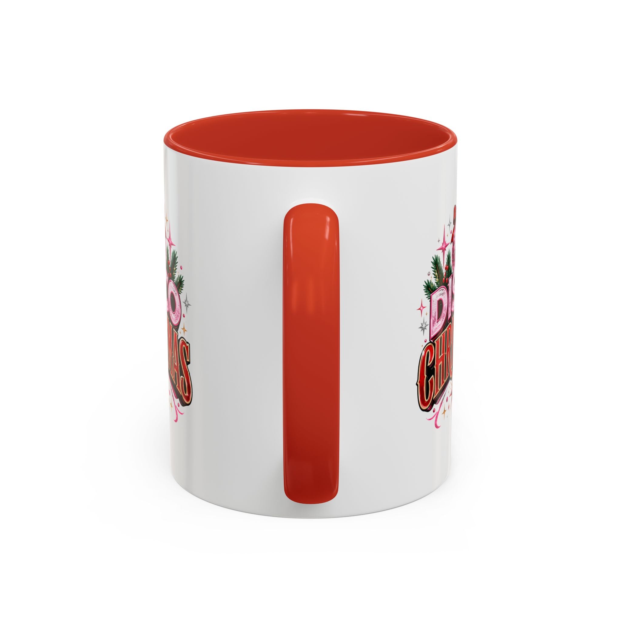 Disco Christmas Coffee Mug — Retro Holiday Disco Ball Christmas Tree Accent Mug