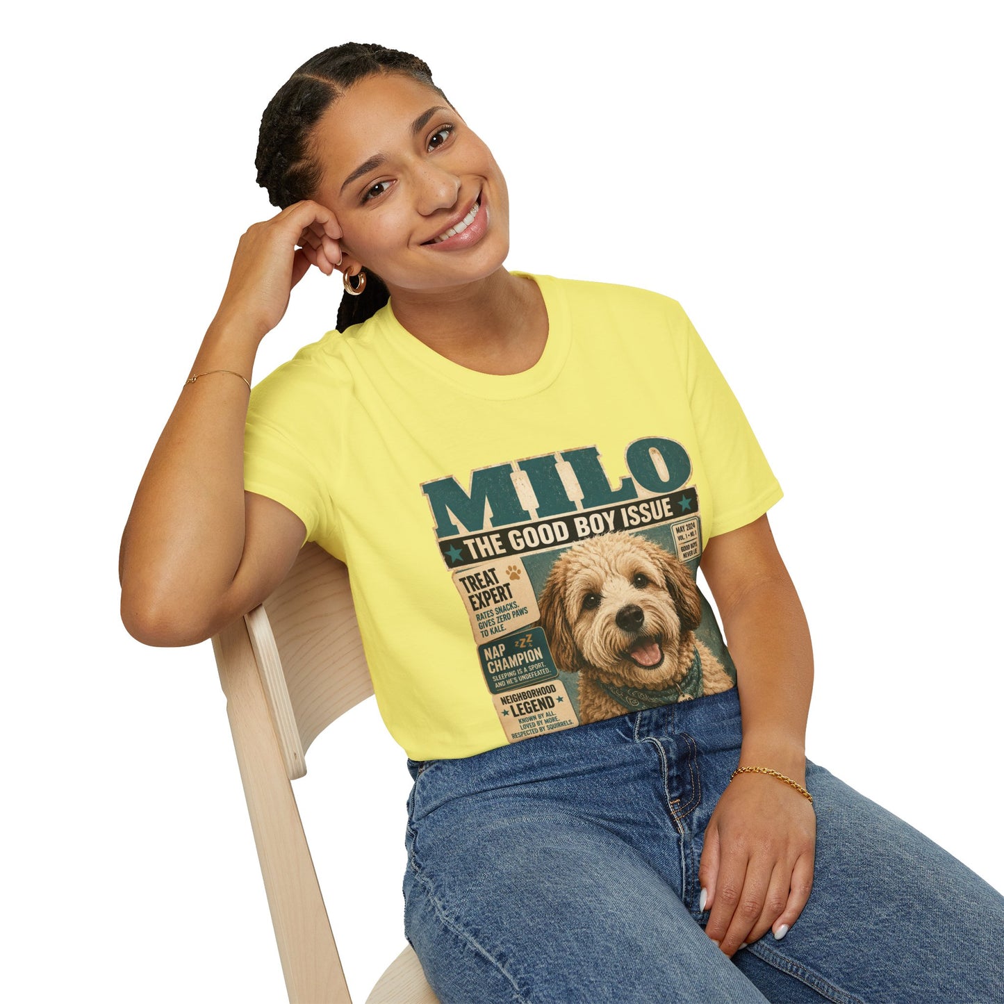 Milo 'The Good Boy Issue' Dog Magazine T-Shirt