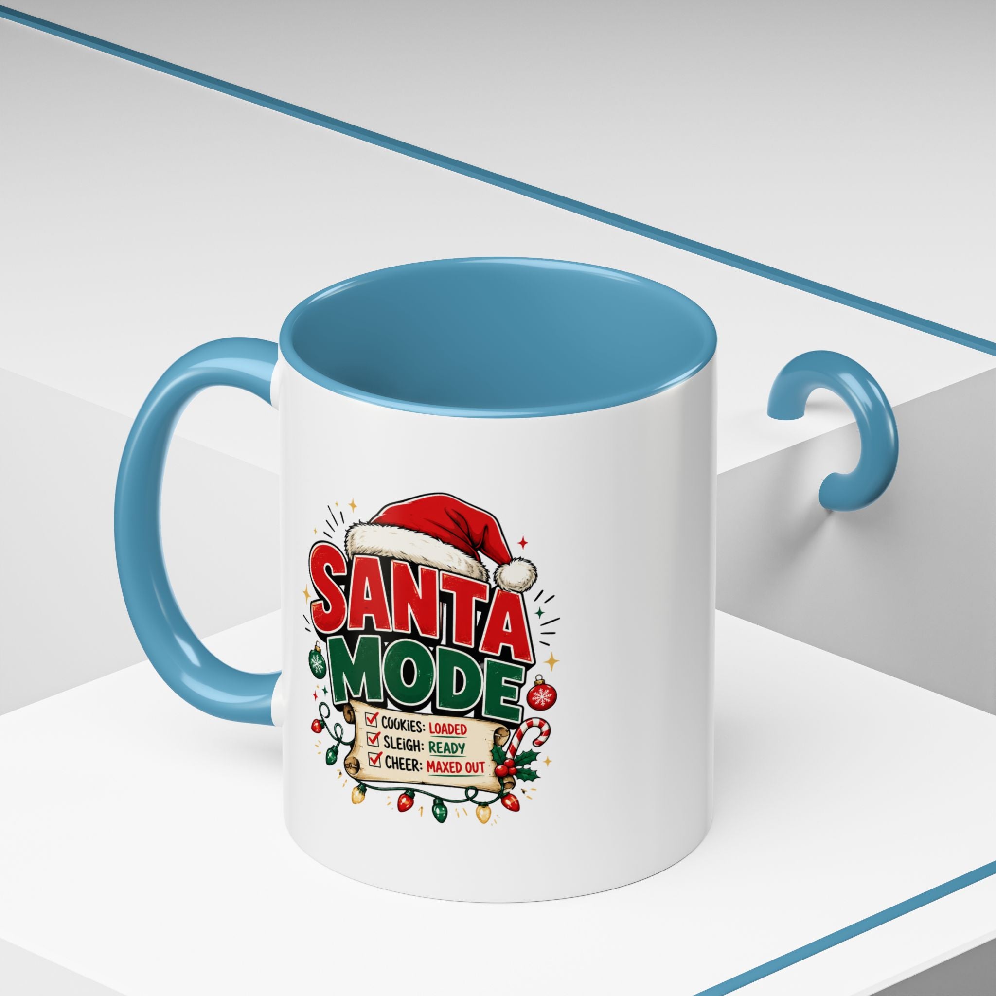 Santa Mode Coffee Mug — Christmas Holiday Accent Mug