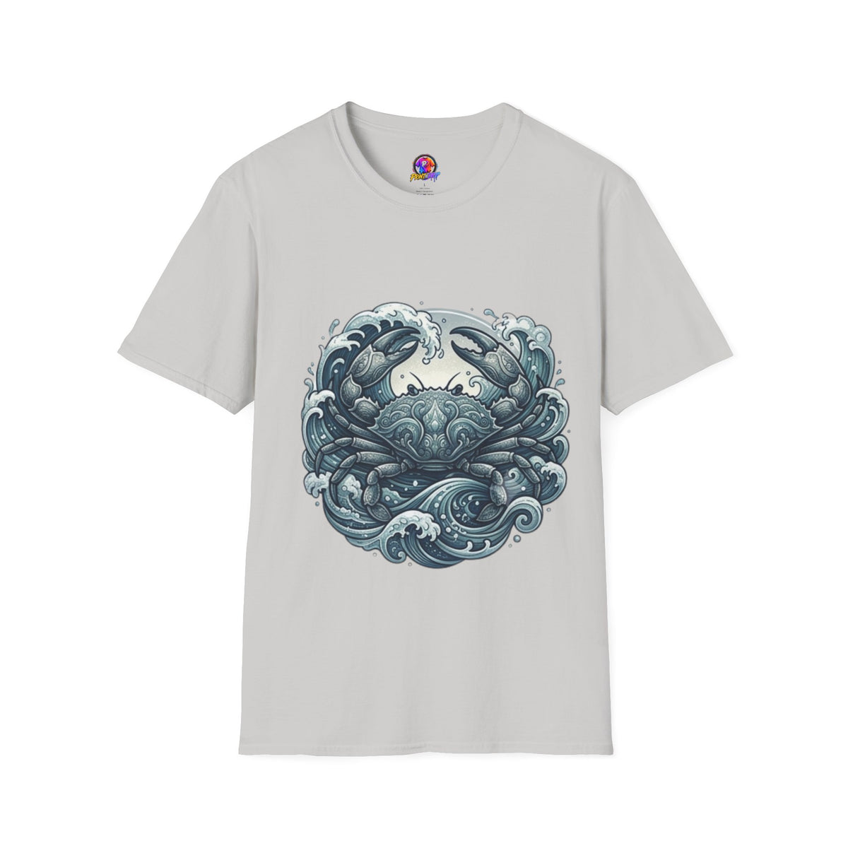 Cancer Zodiac Crab & Waves T-Shirt — Nautical Ocean Art Tee