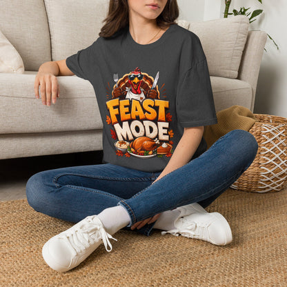 Feast Mode T-Shirt — Funny Thanksgiving Turkey Graphic Tee