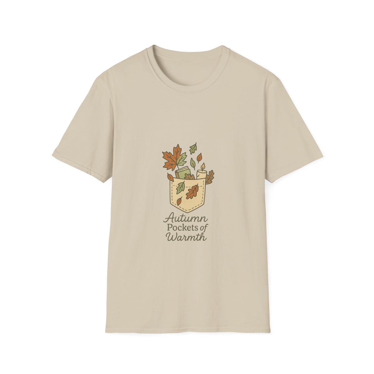 Autumn Pockets of Warmth T-Shirt — Fall Leaves Cozy Graphic Tee - Trending Now - October 2026