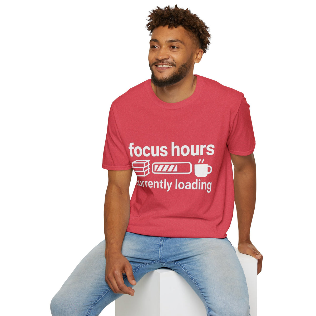 Focus Hours T-Shirt — "Focus Hours Currently Loading" Graphic Tee for Productivity & Remote Work - Trending Now - August 2026 Trends - Everyday T-Shirt