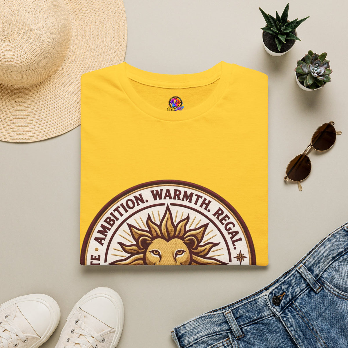 Leo Zodiac Lion T-Shirt — Ambition, Warmth & Regal Pride Graphic Tee