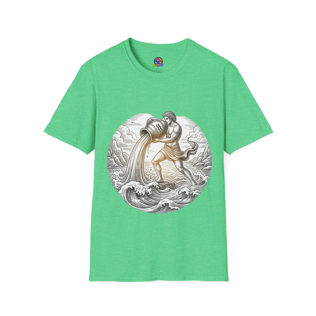 Aquarius Zodiac T-Shirt — Vintage Water Bearer Astrology Tee