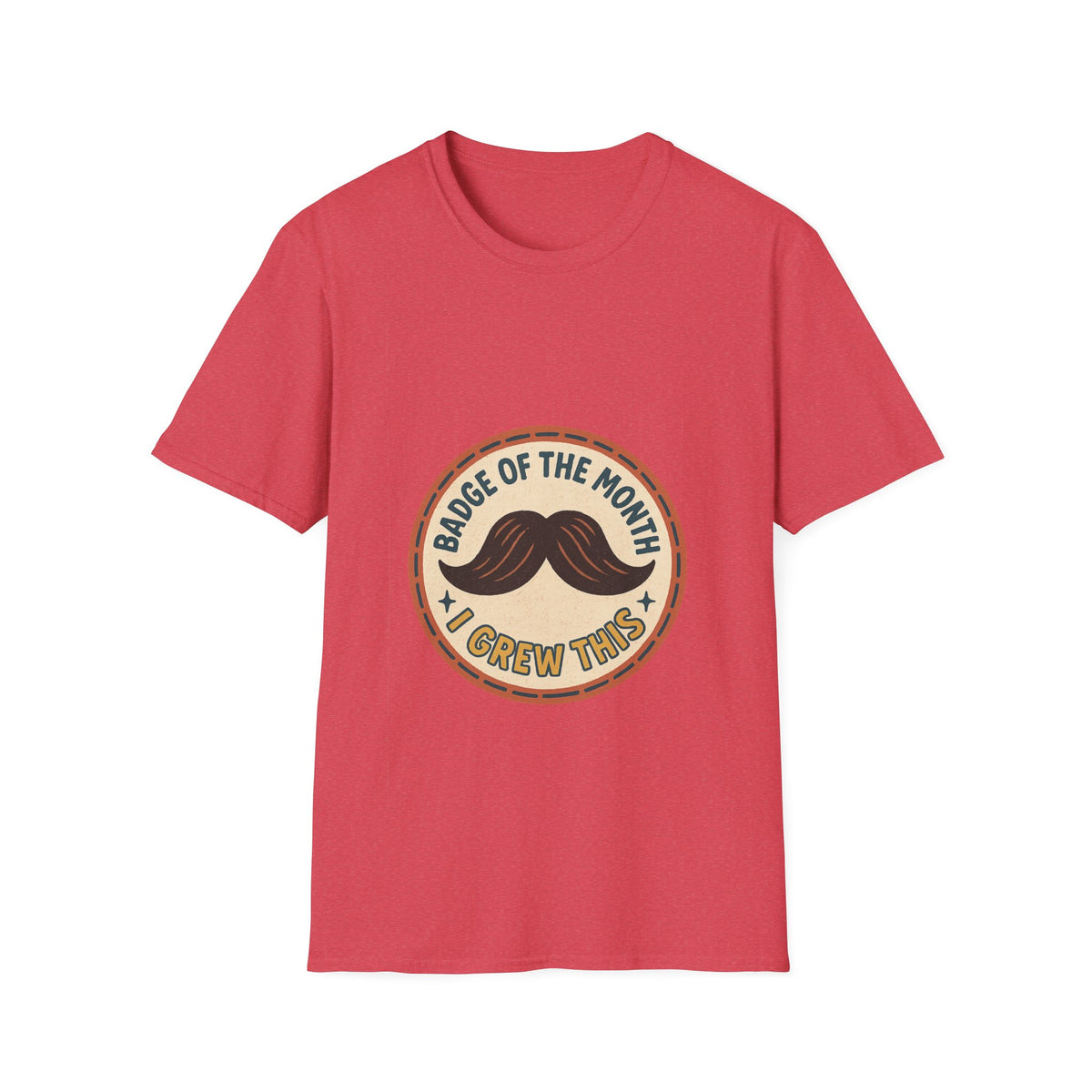 Mustache Dad T-Shirt - "King of the Mustache" Retro Badge Design - Trending Now - October 2026