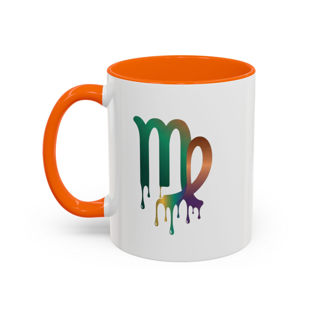 Virgo Zodiac Virgo Drip Accent Coffee Mug — Colorful Zodiac Astrology Gift