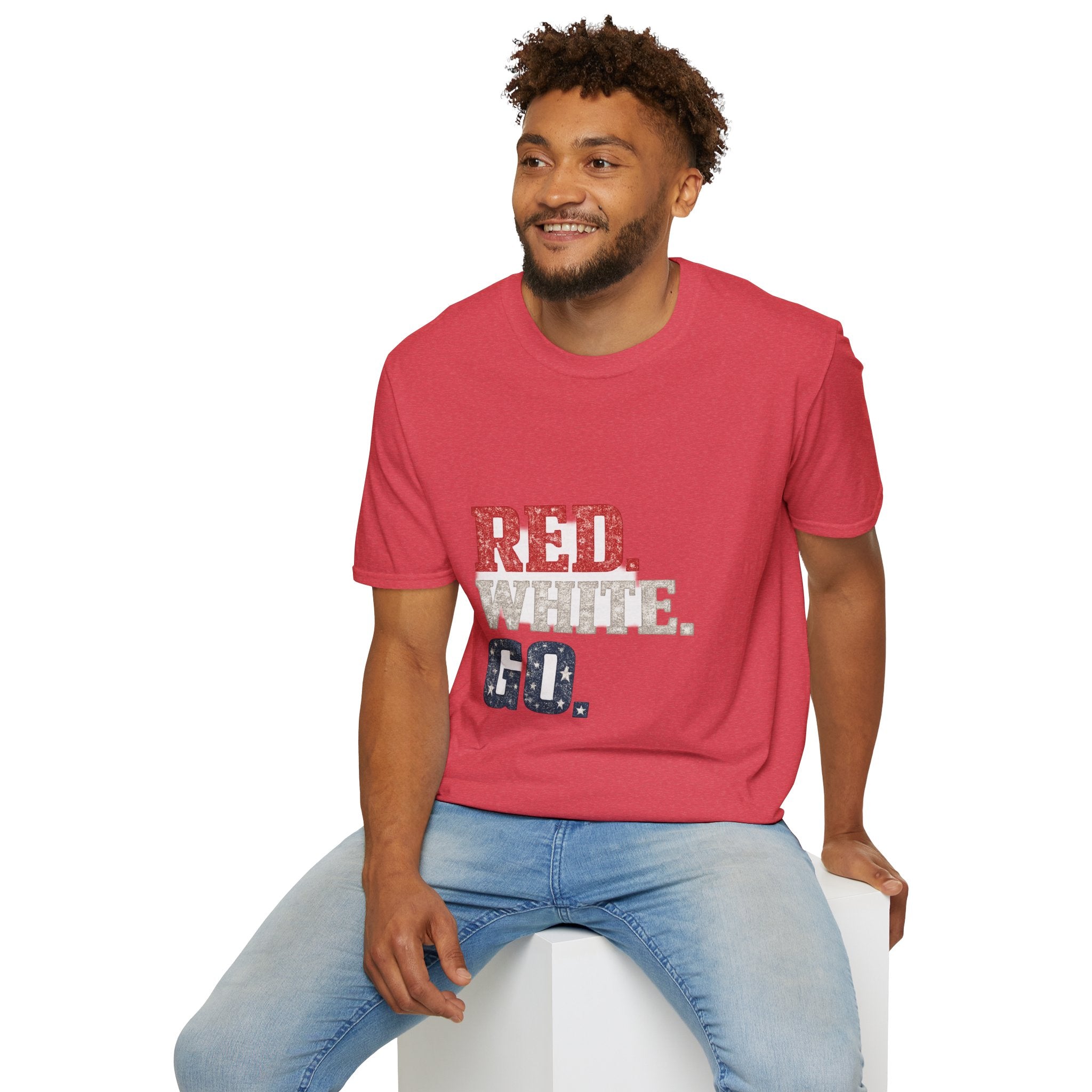 USA Patriotic 'Red. White. Go.' T-Shirt — 4th of July Independence Day Tee
