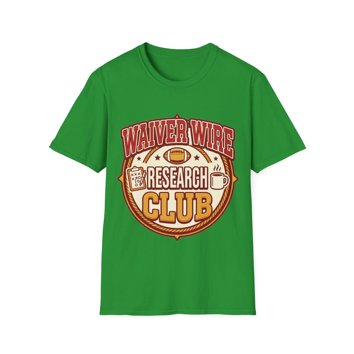 Waiver Wire Research Club Football T-Shirt — Fantasy Football Fan Tee - Trending Now - August 2026