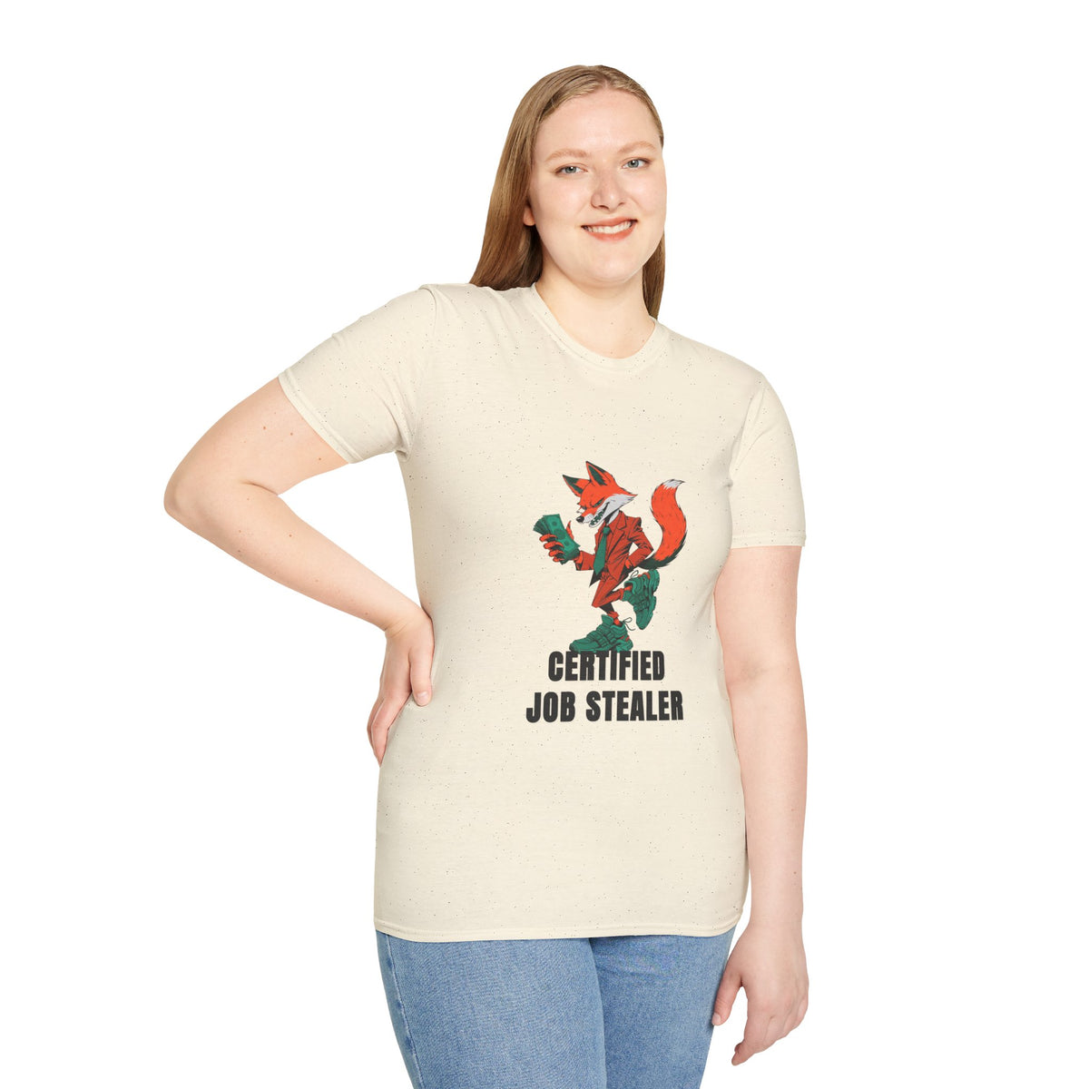 Certified Job Stealer T‑Shirt — Fox Illustration Funny Graphic Tee - Trending Now - August 2026