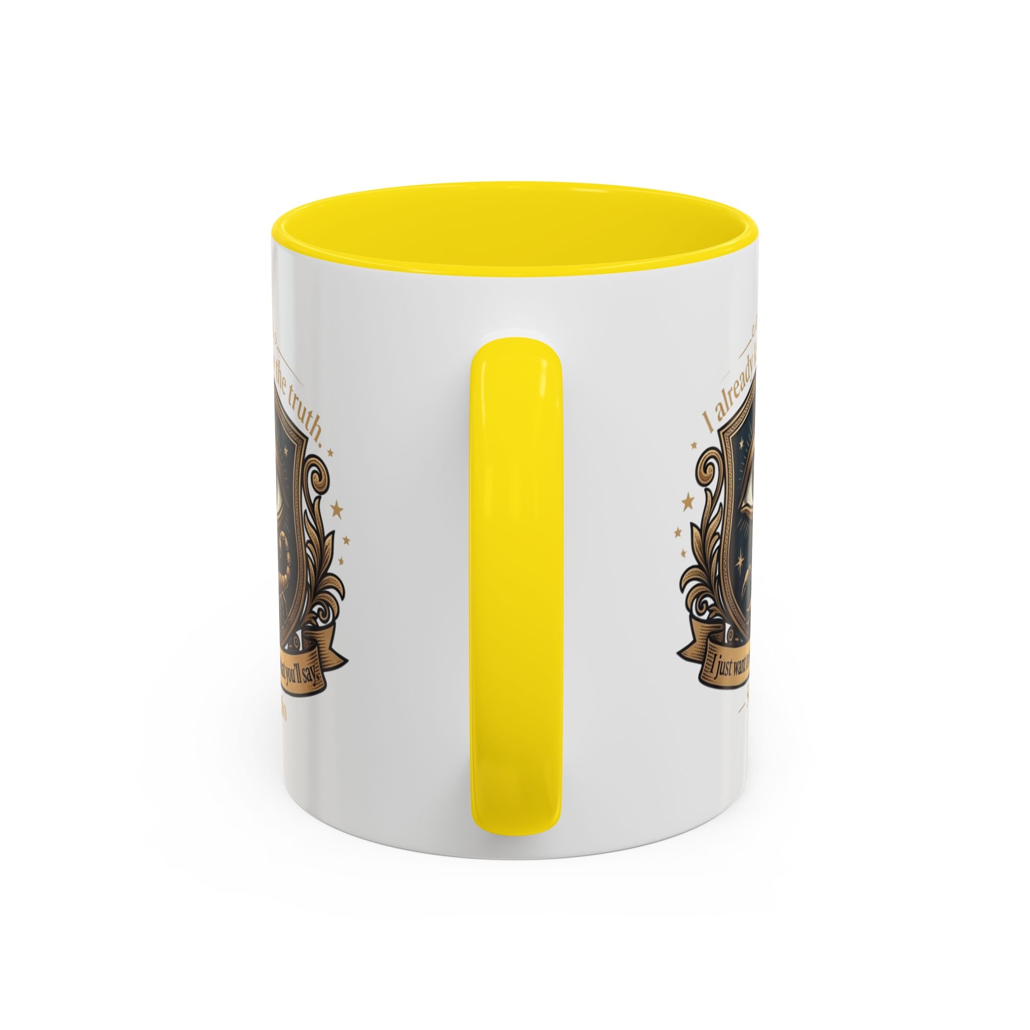 Scorpio Accent Coffee Mug — "I Already Know the Truth" Astrology Zodiac Mug