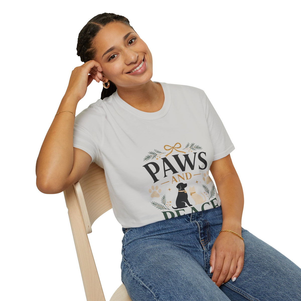 Paws and Peace T-Shirt — Cozy Pet Lover Tee