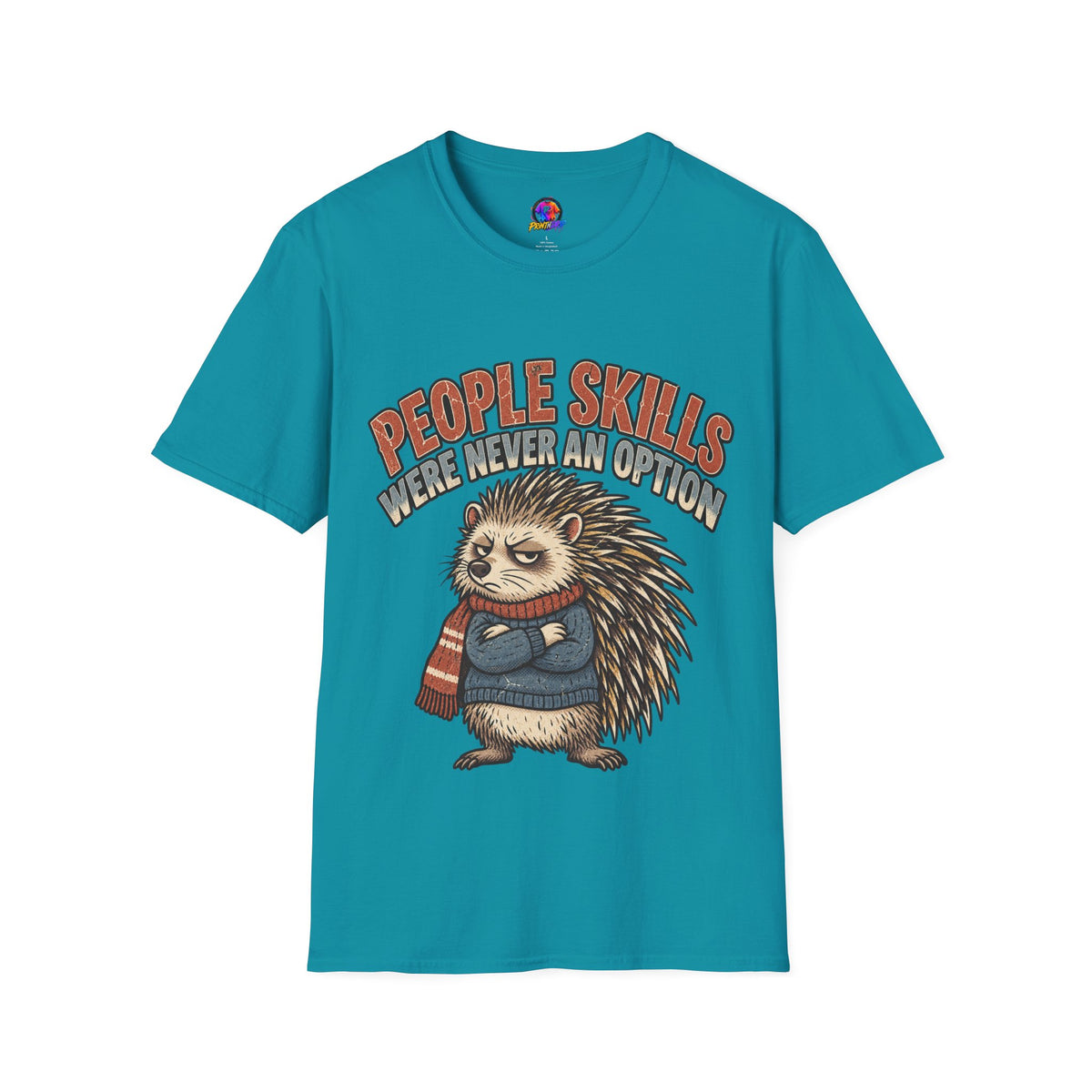 People Skills Were Never An Option T-Shirt — Funny Introvert Porcupine Graphic Tee
