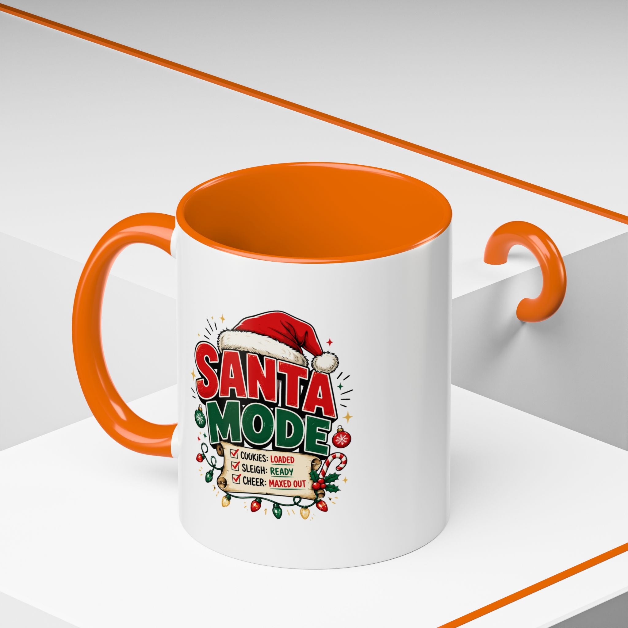 Santa Mode Coffee Mug — Christmas Holiday Accent Mug