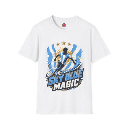 Argentina Sky Blue Magic Soccer T-Shirt — Argentinian Football Player Graphic Tee