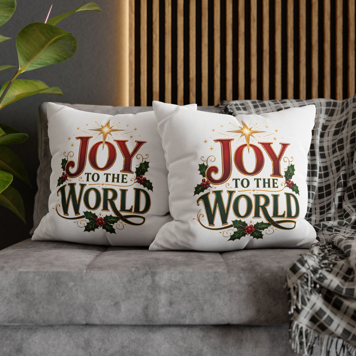 Christmas Pillowcase Joy to the World Christmas Pillowcase