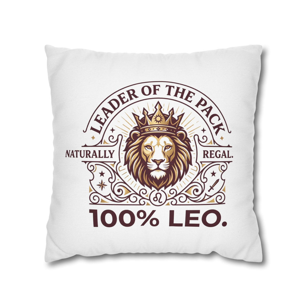 Leo Zodiac Leader Of The Pack Spun Polyester Square Pillowcase
