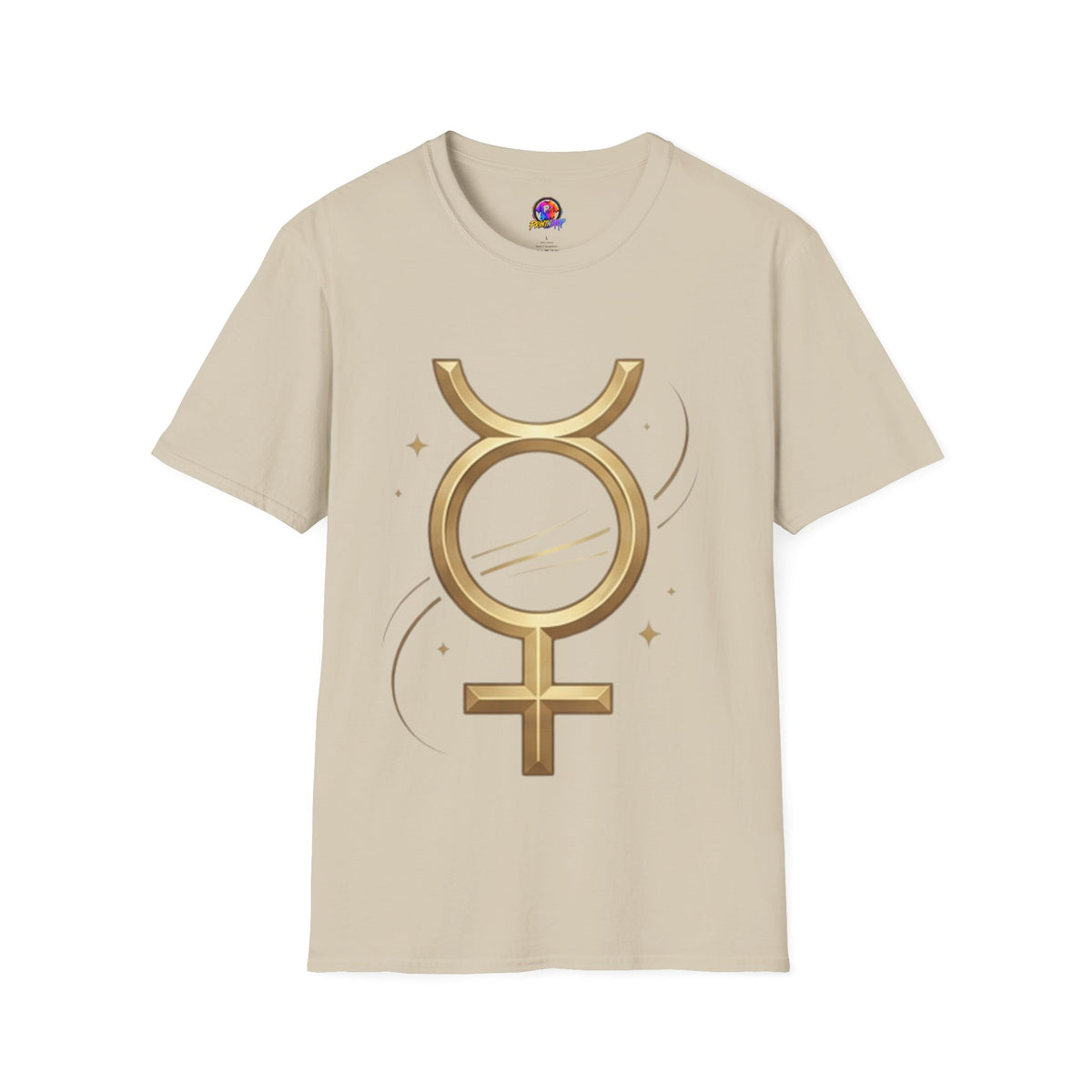Gold Mercury Astrology Symbol Tee T-Shirt