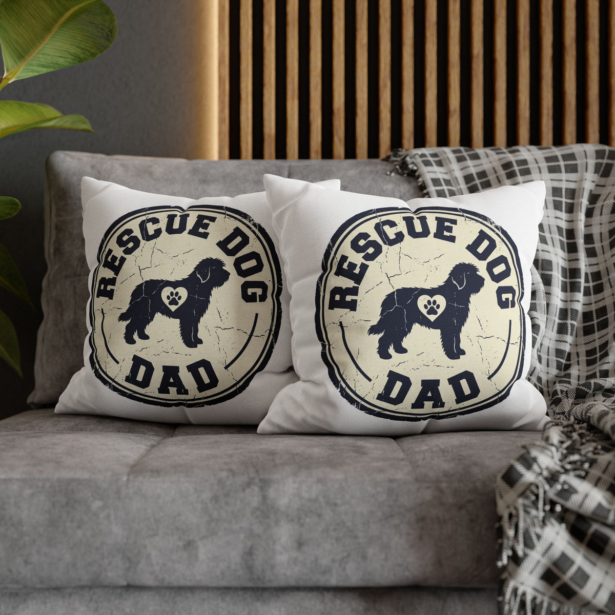 Funny Rescue Dog Dad Pillowcase