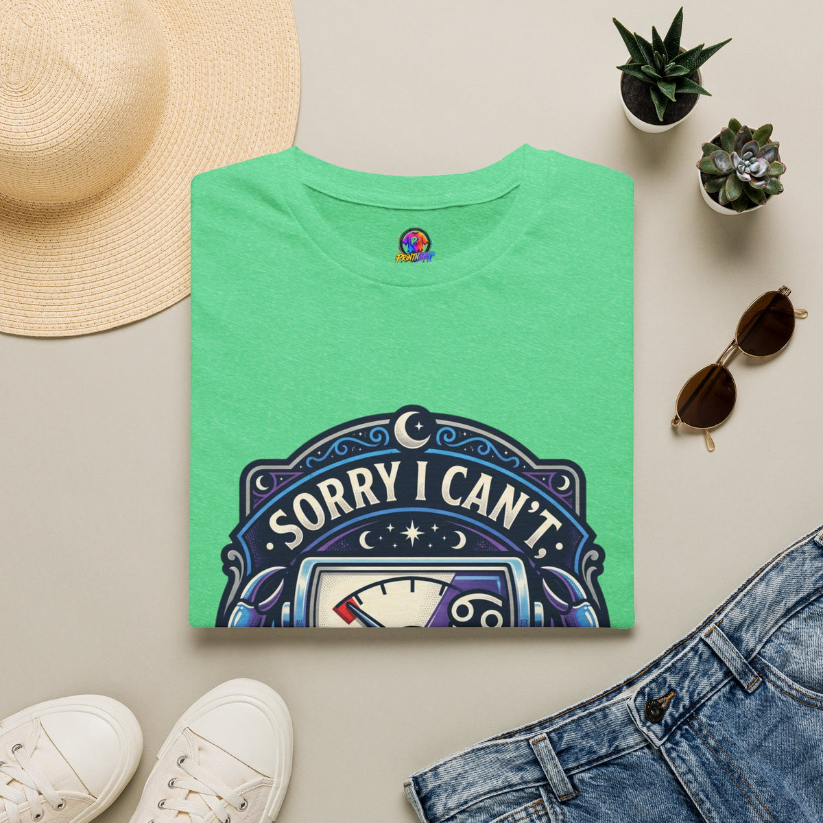 Cancer Support T-Shirt — "Sorry I Can't, My Cancer Social Battery Is Empty"