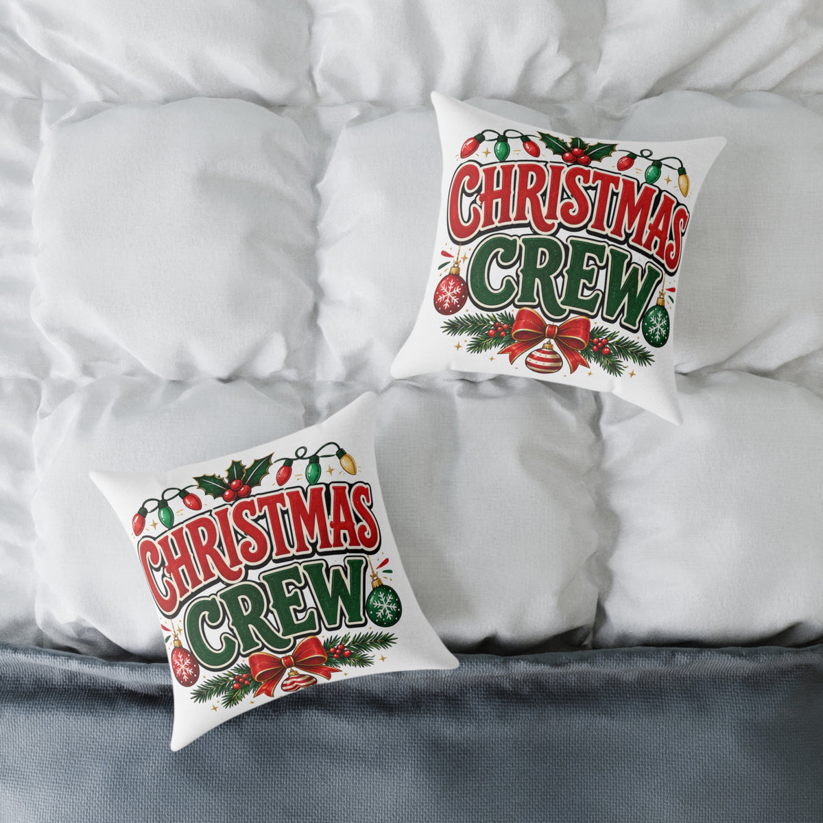 Christmas Crew Holiday Throw Pillow