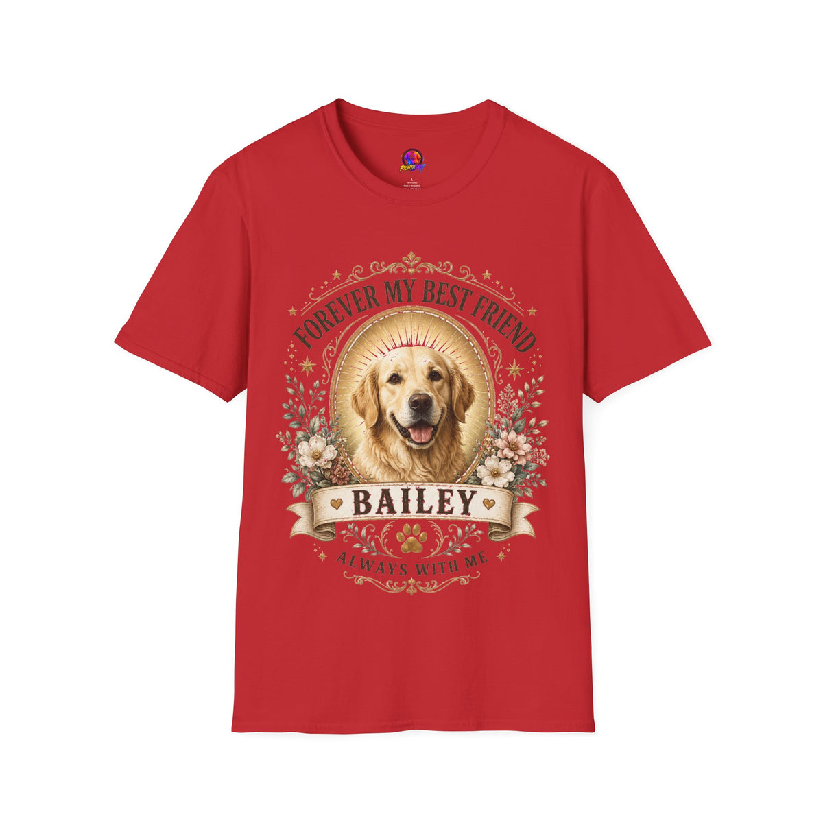 Forever My Best Friend Dog T-Shirt — Personalized Pet Memorial Tee ("Bailey")