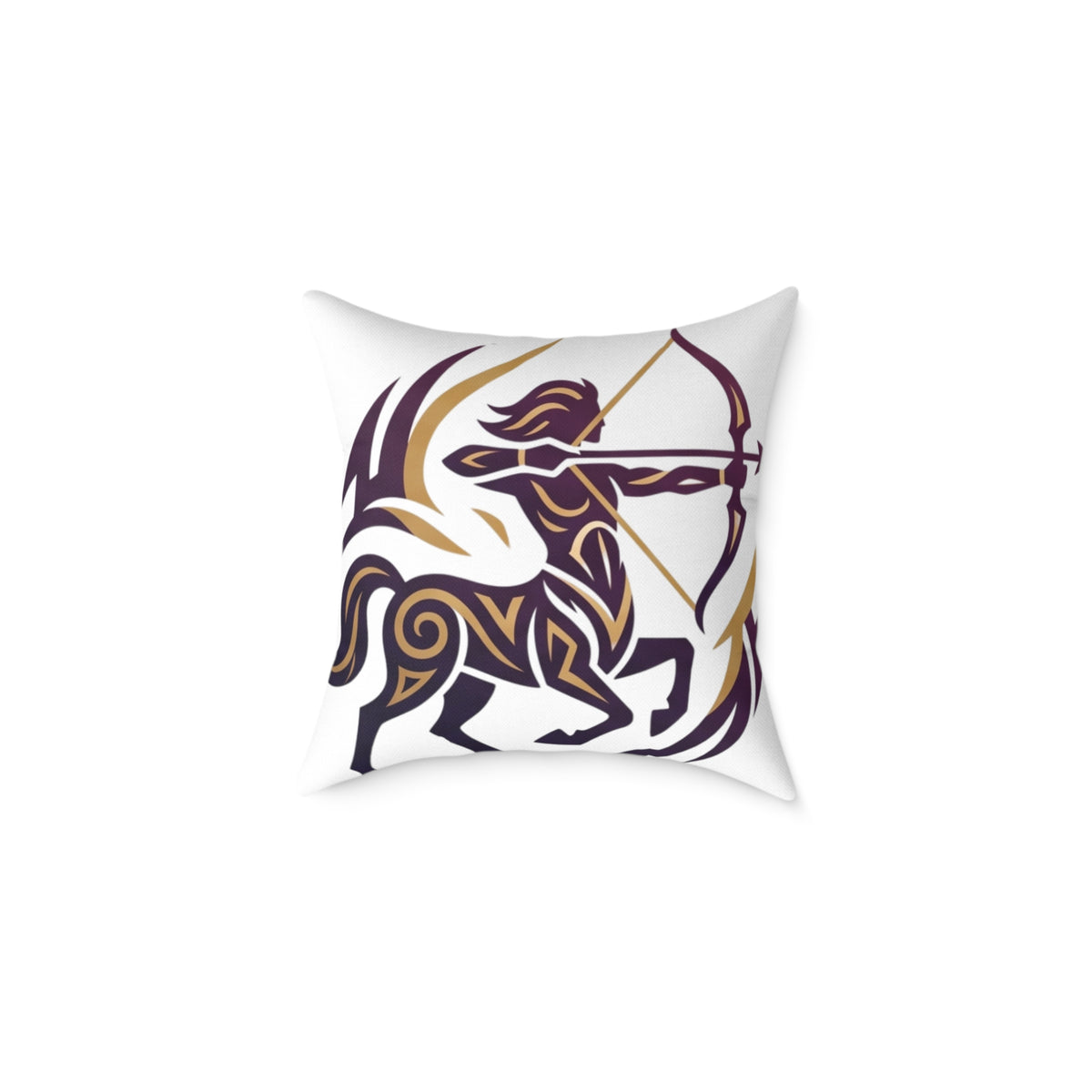 Sagittarius Zodiac Archer Square Poly Canvas Pillow