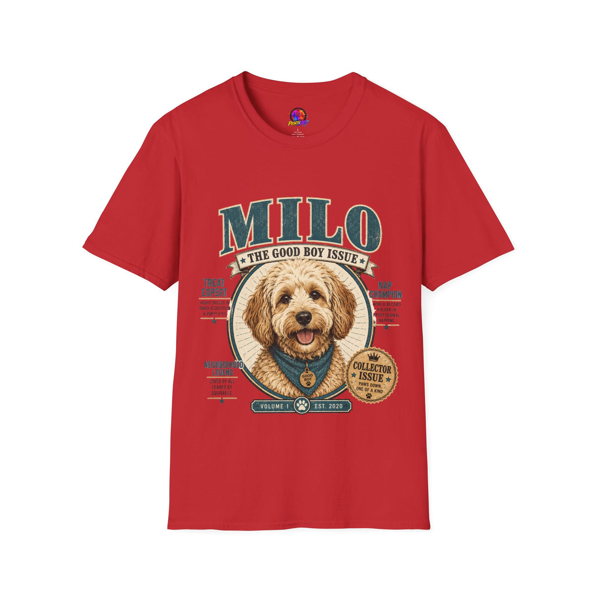 Milo 'The Good Boy Issue' T-Shirt — Cute Dog Portrait Tee