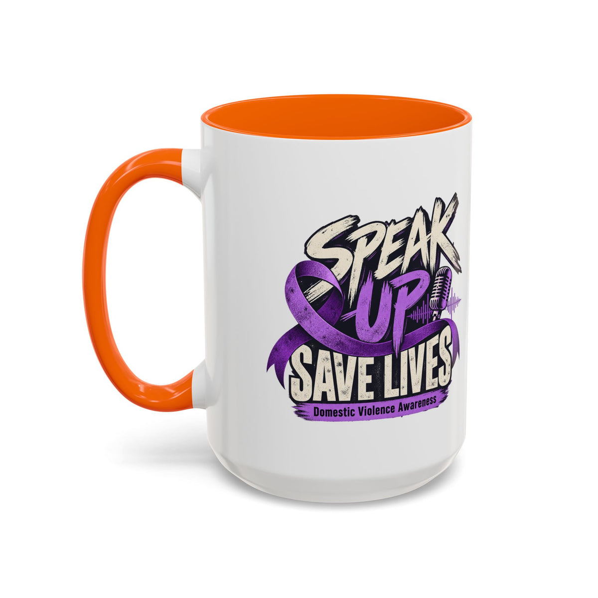 Speak Up Save Lives Domestic Violence Awareness Coffee Mug