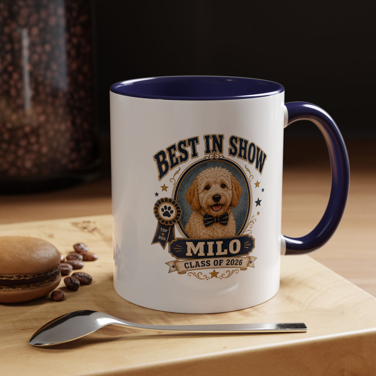 Milo Bailey Dog Dad Mom Best in Show Milo Dog Coffee Mug — Class of 2026 Accent Mug