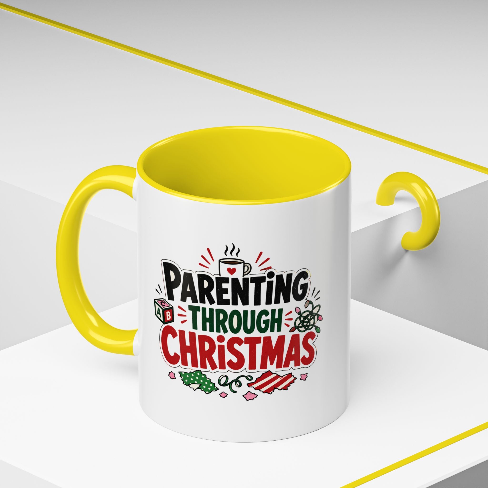 Modern Day Christmas Parenting Through Christmas Coffee Mug