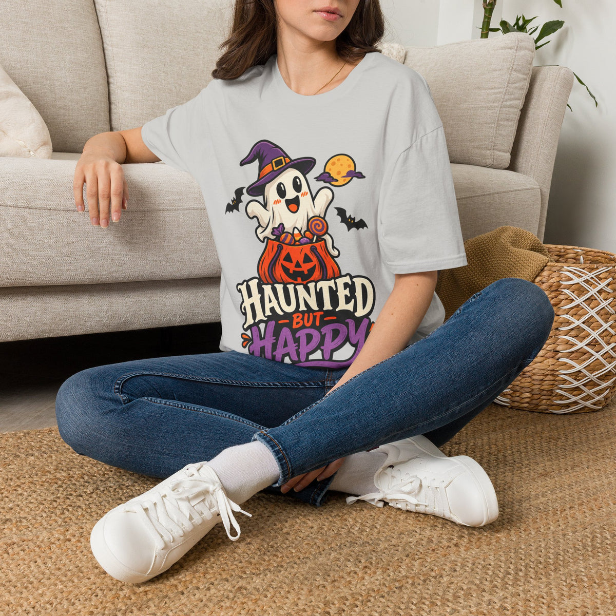 Haunted But Happy Halloween T-Shirt
