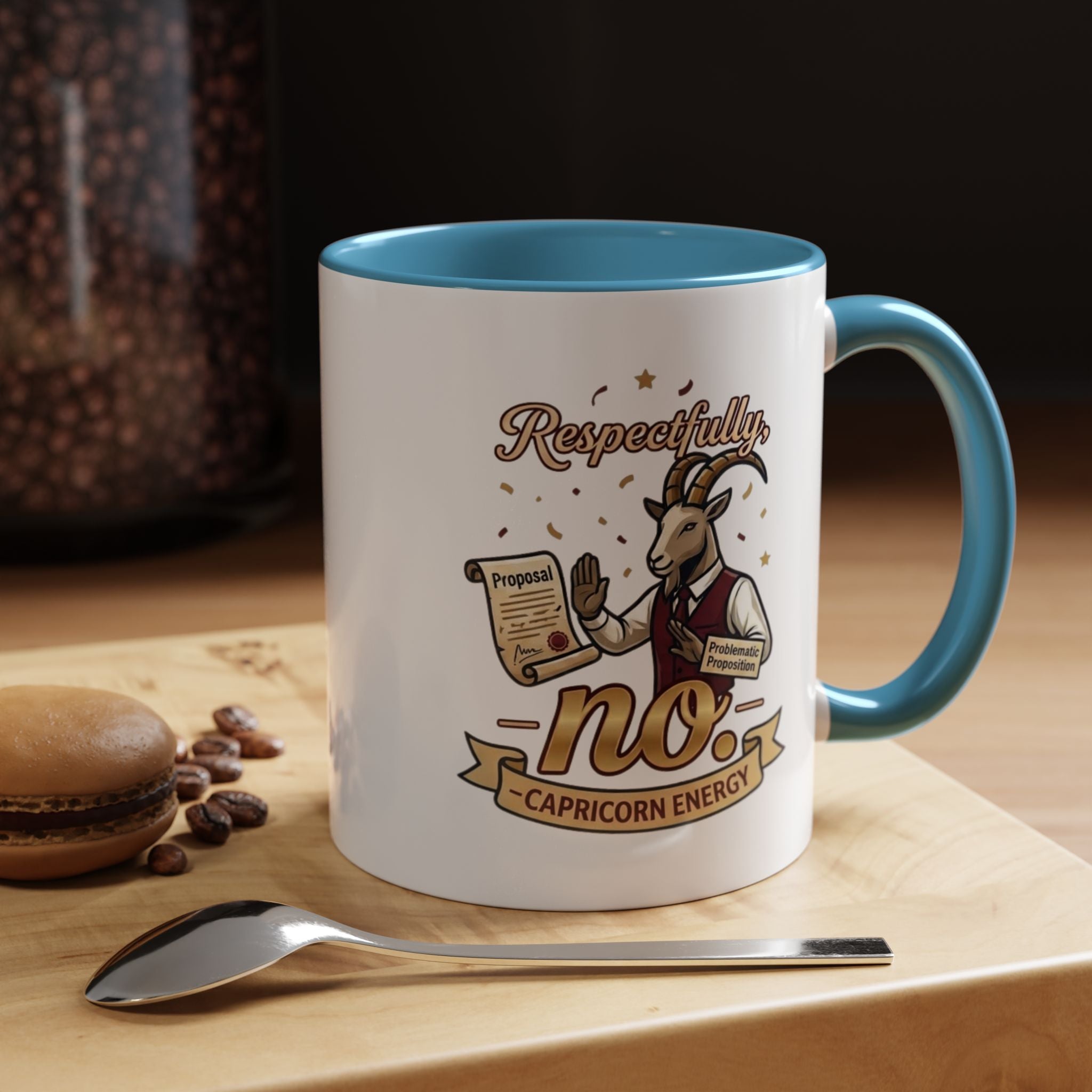 Respectfully No Capricorn Energy Coffee Mug — Zodiac Goat Astrology Gift (11/15oz)