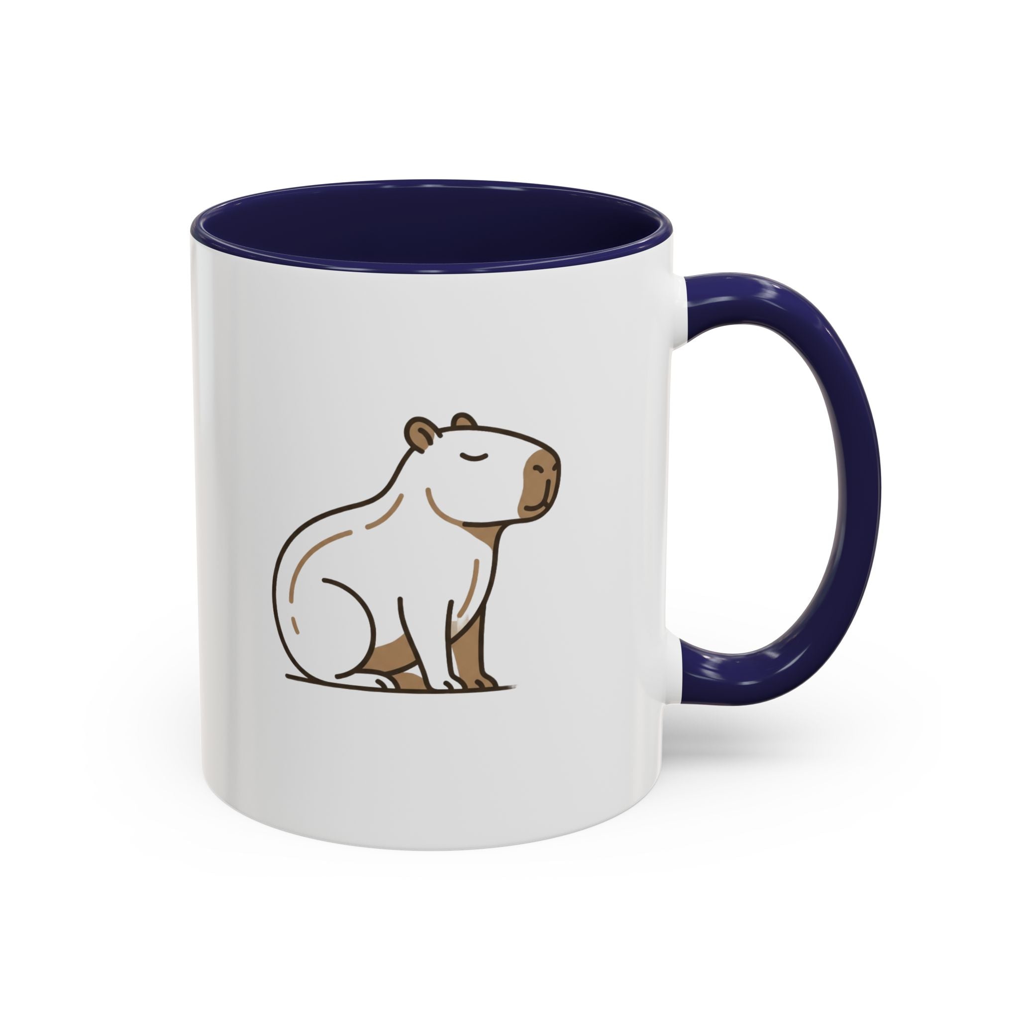 Funny Capybara Coffee Mug — Cute Relaxed Capybara Accent Mug