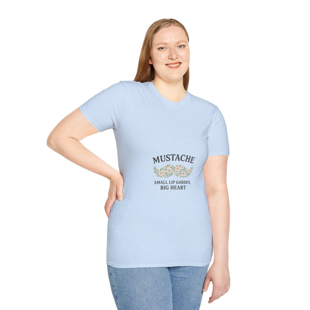 Mustache Garden T-Shirt — "Mustache: Small Lip Garden, Big Heart" Floral Graphic Tee - Trending Now - October 2026