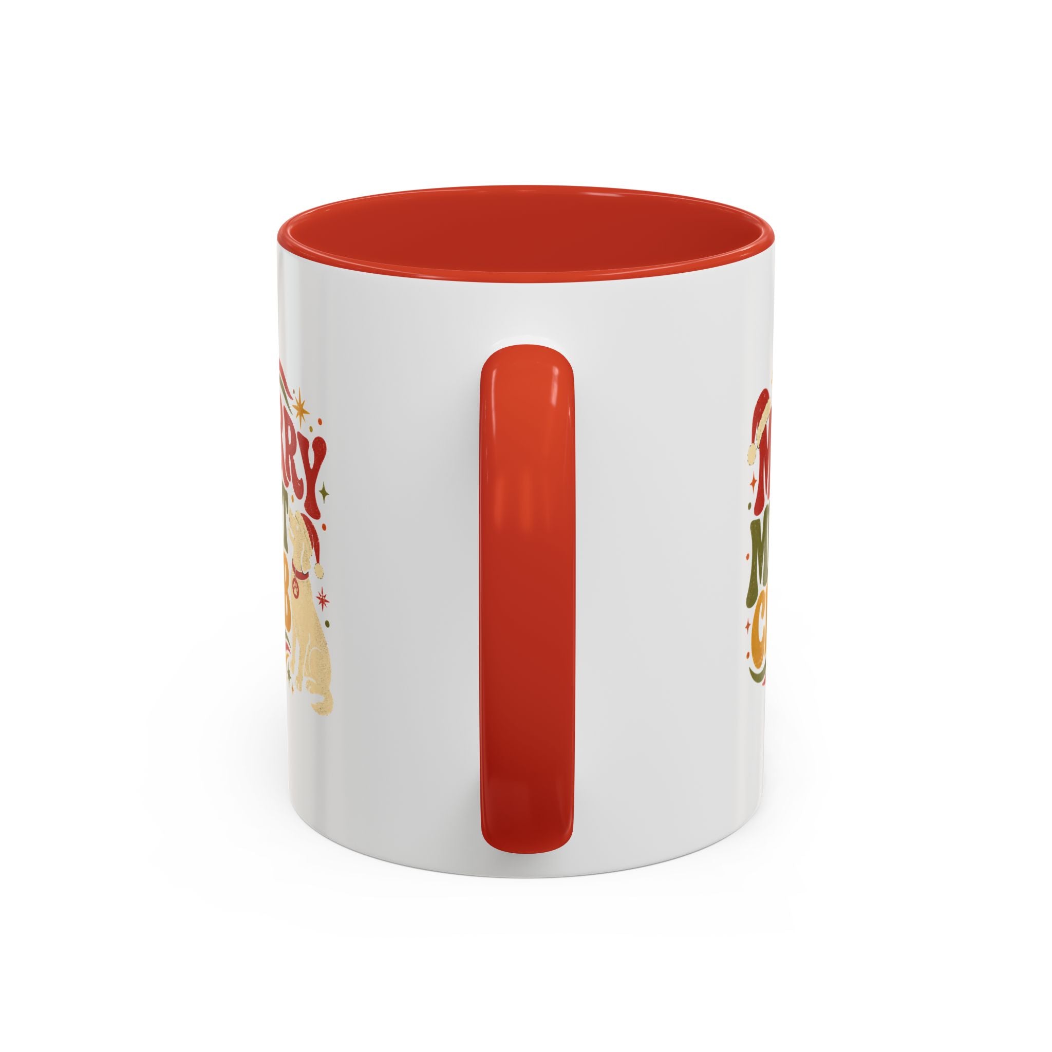 Modern Day Christmas Merry Mutt Club Accent Coffee Mug — Festive Dog Lover Holiday Gift