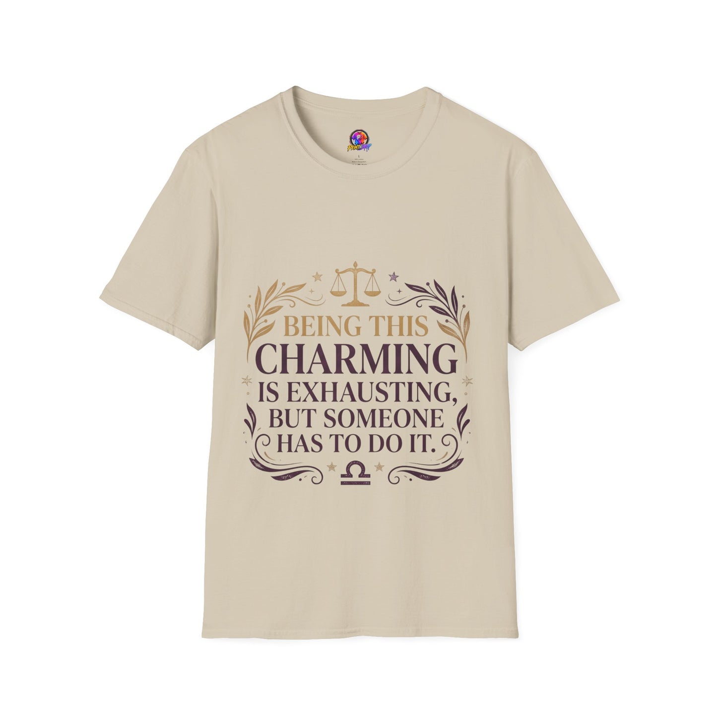 Being This Charming Libra T-Shirt – 'Being This Charming Is Exhausting' Zodiac Tee
