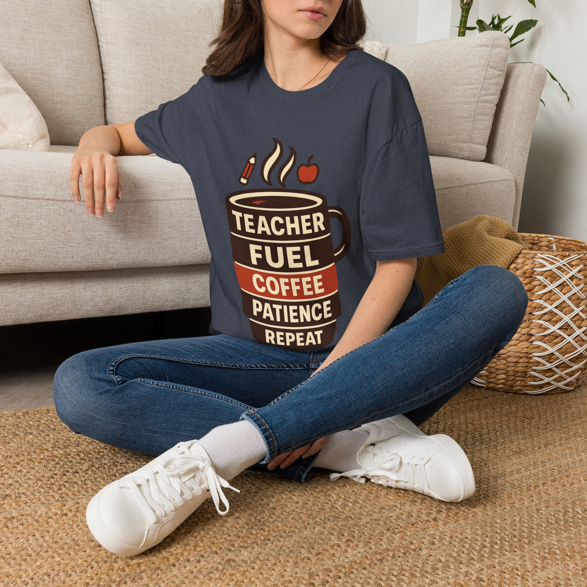 Teacher Fuel Coffee T-Shirt — 'Teacher Fuel: Coffee, Patience, Repeat' Shirt - Trending Now - August 2026