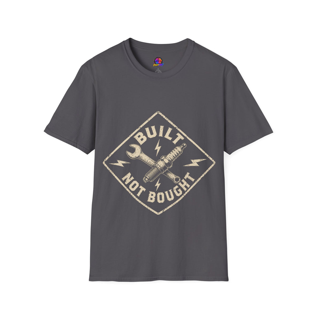 Built Not Bought T-Shirt — Vintage Mechanic Auto Repair Tee