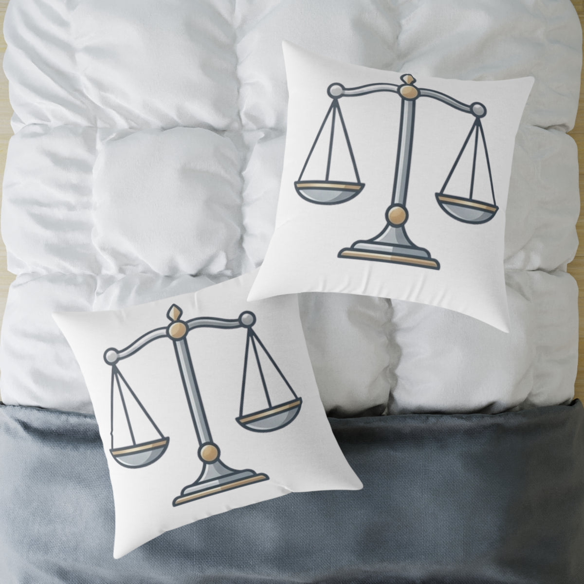 Balance Zodiac Libra Astrological Square Poly Canvas Pillow